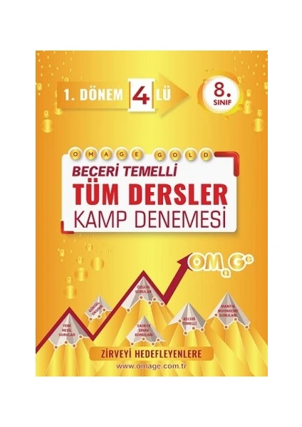 Omage Yayınları 8. Sınıf Gold Tüm Dersler 1. Dönem 4'lü Kamp Denemesi