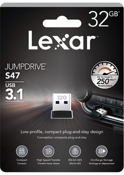 32GB Jumpdrive S47 USB 3.1 Flash Bellek LJDS47-32GABBK