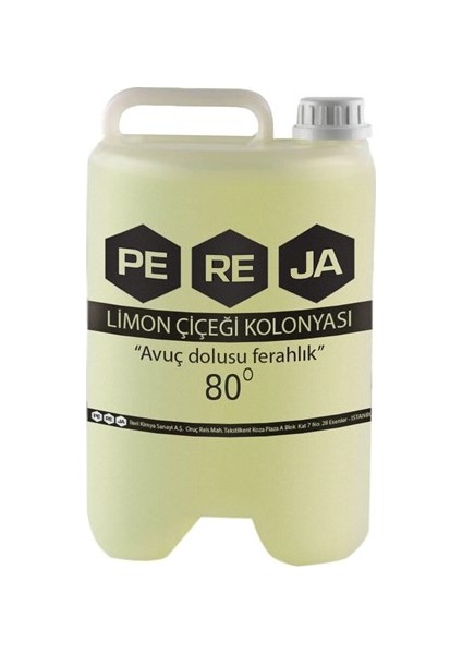 5 Litre 80 Derece Limon Kolonyası