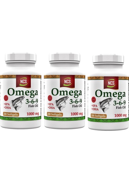 Omega 3 6 9 Balık Yağı 1000 Mg 200 Softgel Evening Primrose Oil Keten Tohumu Yağı Epa Dha