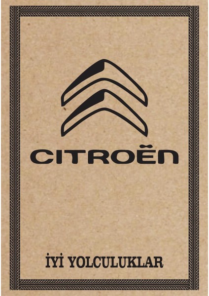 Oto Paspas Kağıdı Citroen Amblem Baskılı 100 Adet 35 x 50 cm