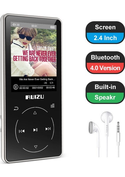 D16 Dokunmatik Bluetooth 8gb Mp3 Çalar