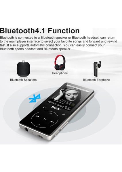 D16 Dokunmatik Bluetooth 8gb Mp3 Çalar