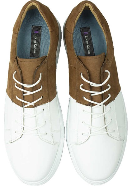 Erkan Kaban 385004 468 White Matt - Kum Nubuk Erkek Ayakkabı