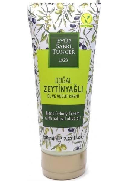 Doğal Zeytinyağlı Krem Tüp 215 ml