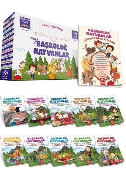Başrolde Hayvanlar Hikaye Seti (10 Hikaye Kitabı + Değerlendirme Kitapçığı)