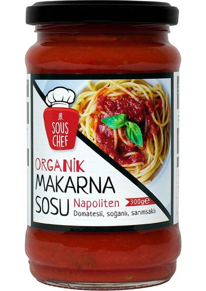 Jr Sous Chef Organik Makarna Sosu Napoliten 300g Cam Kavanoz