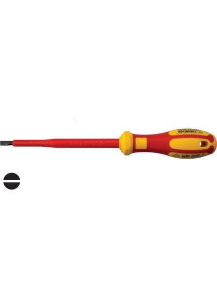 G01-030-100 Izoleli Düz Uçlu Tornavida Vde 3X100 mm