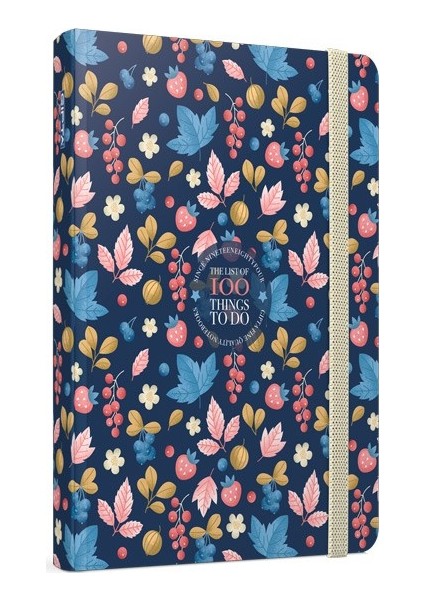 100 Things 120 Yp Dikişli Kareli Defter 19 x 26 cm Larcivert