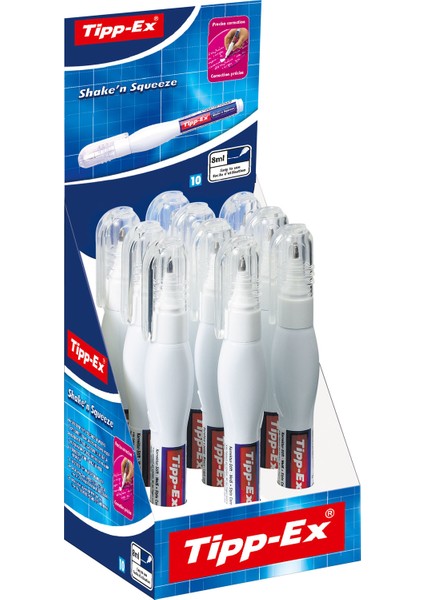 Tıpp-Ex Shake'n Squueze Kalem Tipi Sıvı Silici 10'lu Kutu
