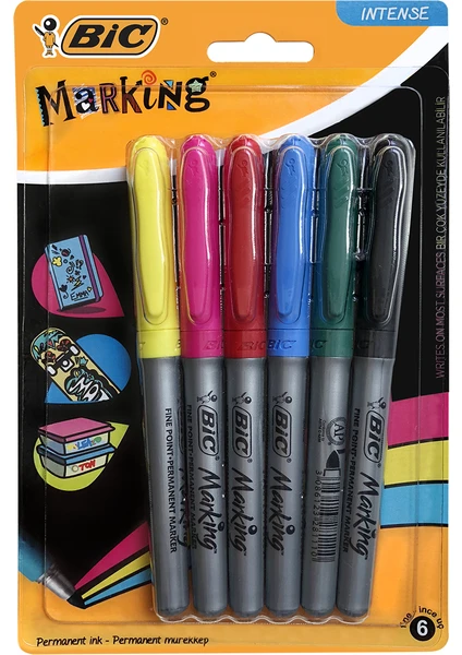 Marking Color Permanent Markör Karışık 6'lı Blister