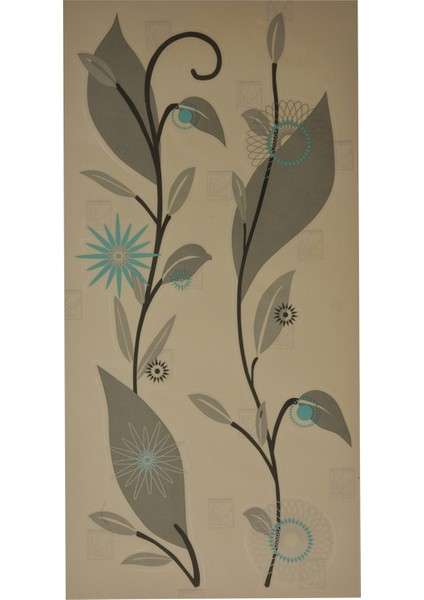 Floral Kendinden Yapışkanlı Dekoratif Duvar Süsü