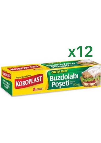 Buzdolabı Poşeti Orta Boy 20'li x 12 Adet