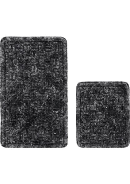 Domino Cotton Eskitme 2'li Paspas Seti Klozet Takımı Antrasit fiyatları