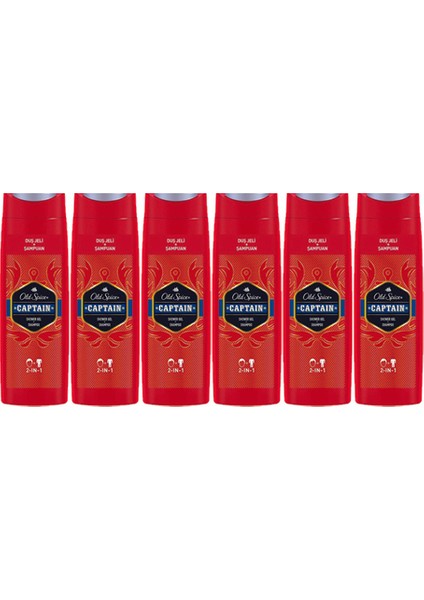 Duş Jeli & Şampuan 400 ml Captain 6 Adet