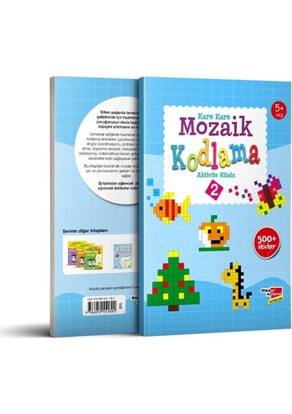 Okul Öncesi Kare Kare Mozaik Kodlama Aktivite Kitabı 2. Seviye