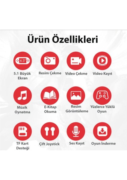 X12 128 Bit 5.1 Taşınabilir Oyun Konsolu