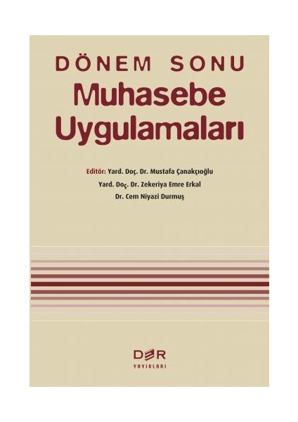 Dönem Sonu Muhasebe Uygulamaları-Zekeriya Emre Erkal