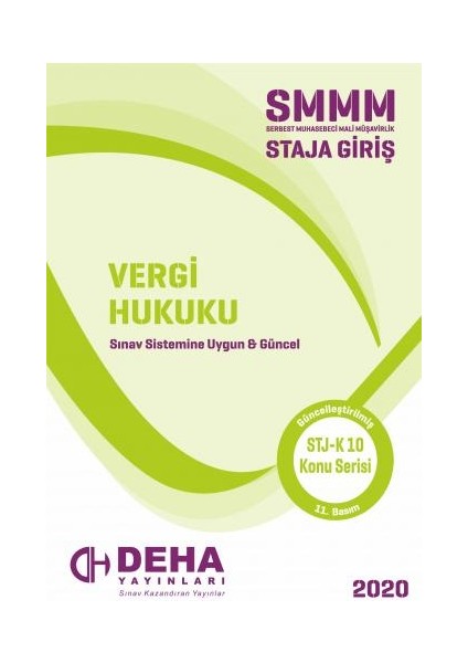 Deha Yayınları 2017 SMMM Staja Giriş Vergi Hukuku Konu Anlatımlı