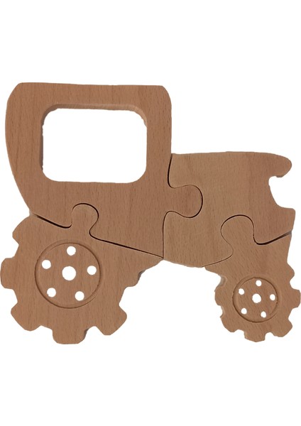 Oyuncak Ahşap Yapboz Traktör