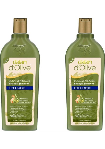 Dalan D’olive Zeytinyağlı Kepek Şampuan 400 ml 2 Adet