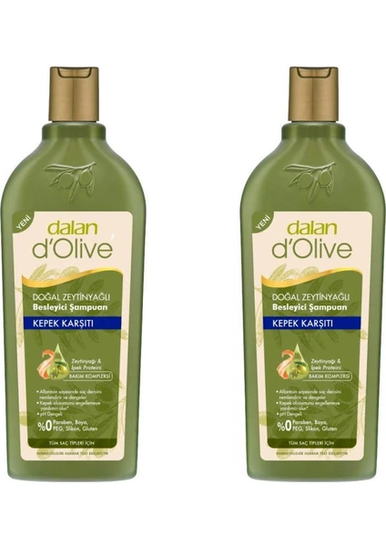 Dalan D’olive Zeytinyağlı Kepek  Şampuan 400 ml 2 Adet