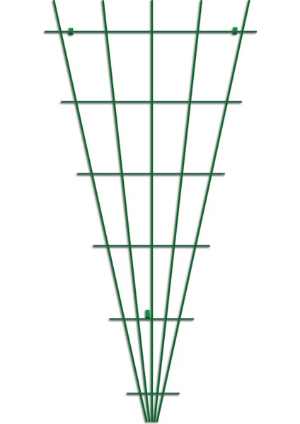 74175 Sarmaşık Bitkilere Özel Metal Tırmanma Kafesi Üçgen Yeşil 150 x 75 cm