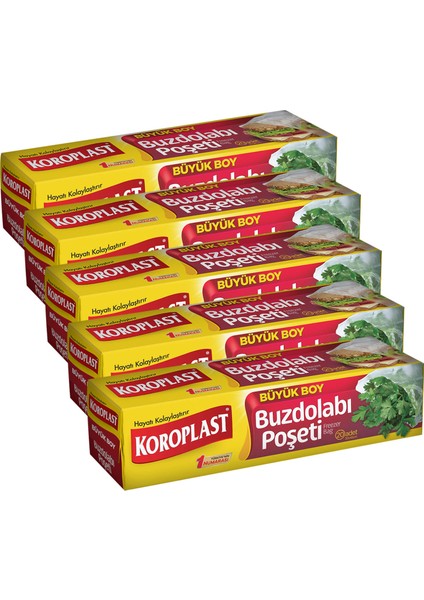 Buzdolabı Poşeti Büyük Boy 20 Adet - 5'li