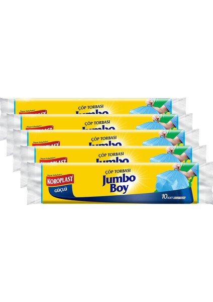 Jumbo Boy Çöp Torbası 10 Adet - 5'li