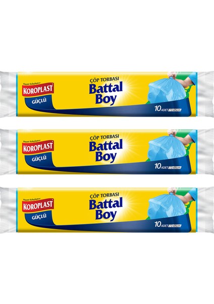 Battal Boy Çöp Torbası 10 Adet - 3'lü