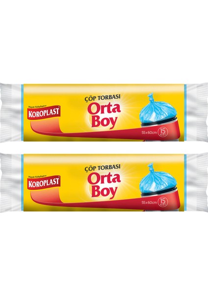 Orta Boy Çöp Torbası 15 Adet - 2'li