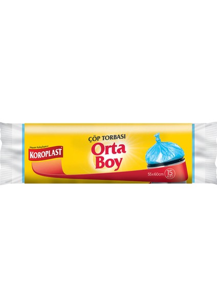 Orta Boy Çöp Torbası 15 Adet