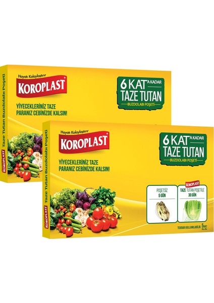 Taze Tutan Buzdolabı Poşeti - 2'li