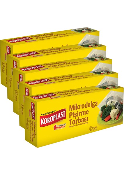 Mikrodalga Pişirme Torbası 24X21,5 cm 10 Adet - 5'li