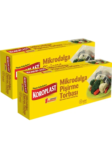 Mikrodalga Pişirme Torbası 24X21,5 cm 10 Adet - 2'li