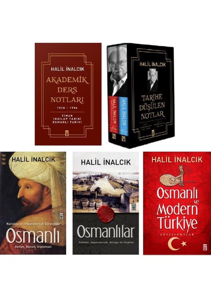 Timaş Halil İnalcık Seti 5 Kitap - Halil İnalcık