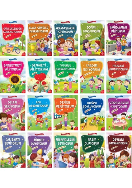 Timaş Erdemler Serisi 20 Kitap (6-10 Yaş) - Rukiye Karaköse - Mehmet Zeki Aydın