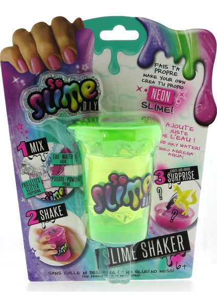 Neon Yeşil Slime Shaker Rainbow Tekli Paket