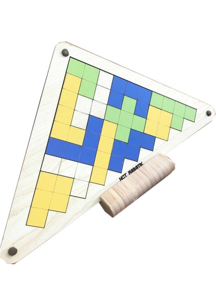 Çocuk Eğitici Ahşap Puzzle Oyuncak - Üçgen Tetris