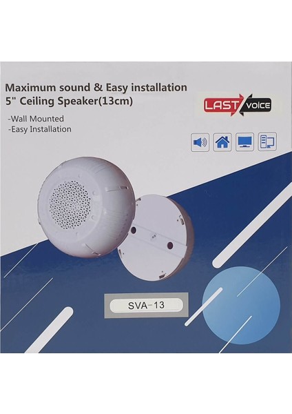 Lastvoice Sva-13 Sıva Üstü Alçıpan Tavan Hoparlörü 13 cm 10 Watt