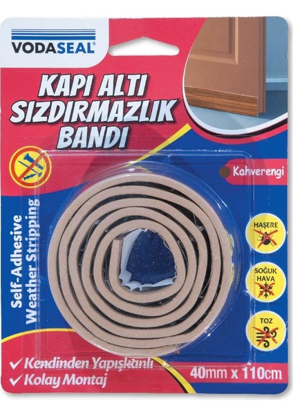 Kapı Altı Sızdırmazlık Bandı 40Mm X 110Cm Kahverengi