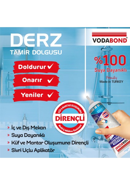 Kullanıma Hazır Derz Dolgusu 250 Gr Beyaz