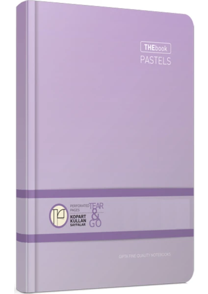 The Book Pastels Sert Kapak 120 Yp Kareli Defter 17 x 24 cm Lila