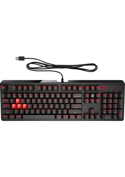 6YW76AA Omen Encoder Kablolu Red Cherry MX Türkçe Mekanik Oyuncu Klavyesi