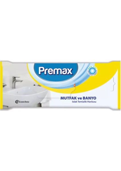 Kullan-At Islak Mutfak ve Banyo Bezi Islak Temizlik Havlusu 20'li Paket