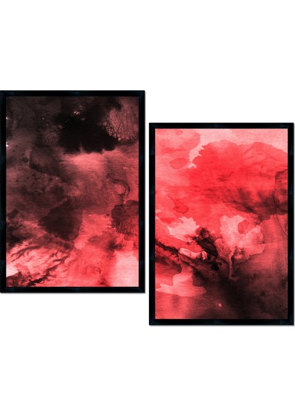Dokulu Tablo Seti Çerçeveli 2li Set 105 x 95 cm