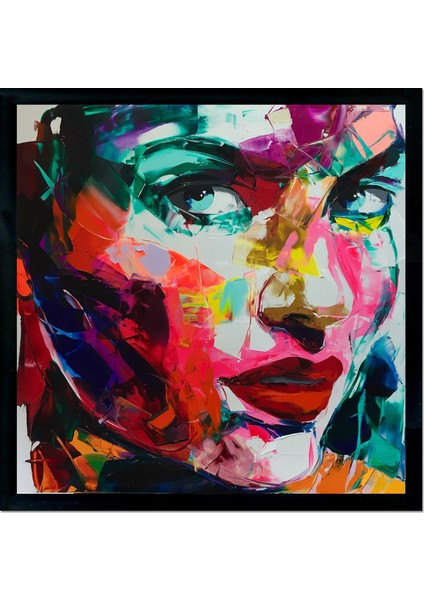 Dokulu Tablo Çerçeveli 50 x 50 cm