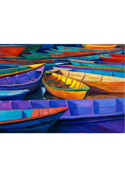 Dokulu Tablo Seti Çerçeveli 4lü Set 85 x 85 cm
