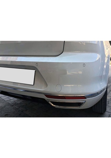 Volkswagen Passat B8 Krom Egzoz Ucu 2 Parça 2014 Üzeri Çelik