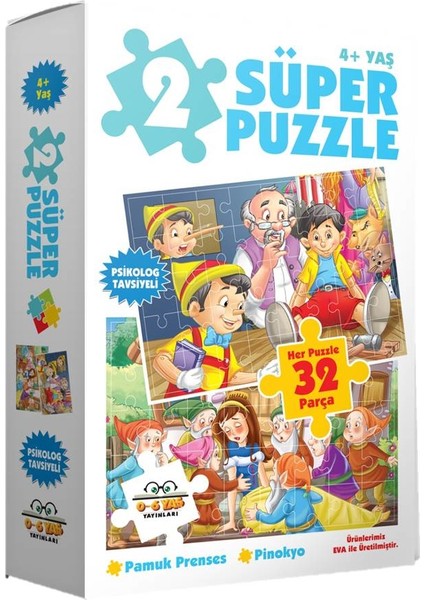 2 Süper Puzzle - Pamuk Prenses + Pinokyo